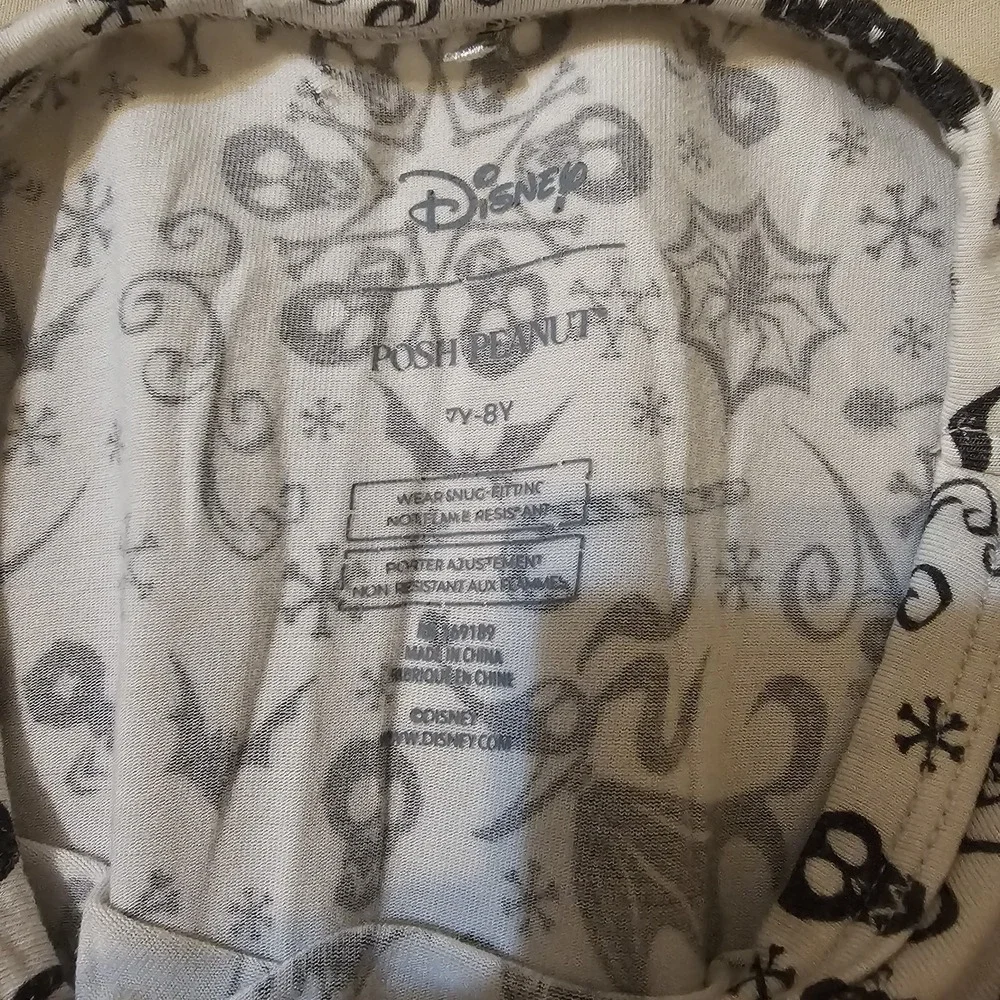 Posh Peanut Nightmare Before Xmas Knit 2 Piece Pajama Set Long Sleeve Size 7-8Y